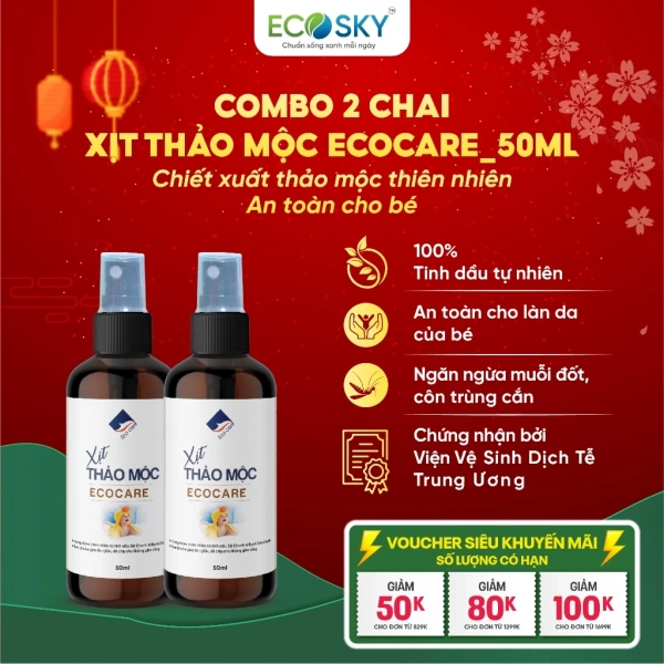 Xịt chống muỗi thảo mộc tự nhiên giúp giảm muỗi nhưng lại để lại hương thơm kéo dài trong không gian phòng ngủ