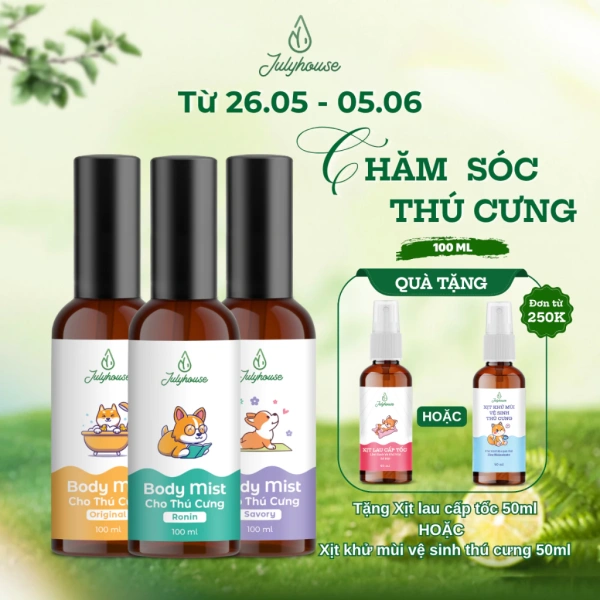Xịt thơm cho chó mèo không chỉ khử mùi mà còn dưỡng lông, và hương lưu lâu mang lại bất ngờ mỗi buổi sáng