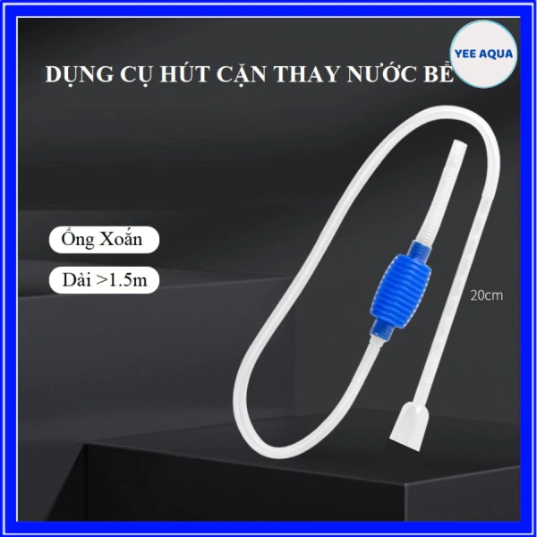 Hầu hết các mẫu dụng cụ hút cặn bể cá, trong đó có Dụng Cụ Hút Cặn Bể Cá QUANLONG, đều dựa trên nguyên tắc bơm tay. (Ảnh 2)