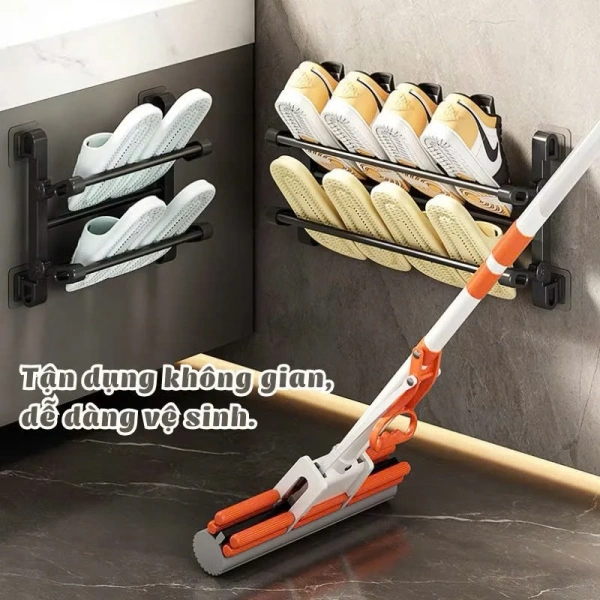 Tiện lợi vì không cần khoan, nhưng kệ giày gập tường lại để lộ khó khăn trong việc vệ sinh góc khuỷu - Ảnh 1 Tiện lợi vì không cần khoan, nhưng kệ giày gập tường lại để lộ khó khăn trong việc vệ sinh góc khuỷu - Ảnh 1