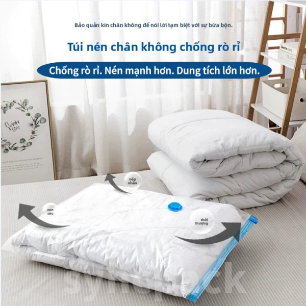 Ví dụ, túi hút chân không “Giao hàng nhanh trong 4 giờ” (giá bán hiện tại 15.000 VND, giảm so với giá gốc 18.150 VND) cho phép tăng gấp ba sức chứa của tủ quần áo và vali. (Ảnh 3) Ví dụ, túi hút chân không “Giao hàng nhanh trong 4 giờ” (giá bán hiện tại 15.000 VND, giảm so với giá gốc 18.150 VND) cho phép tăng gấp ba sức chứa của tủ quần áo và vali. (Ảnh 3)