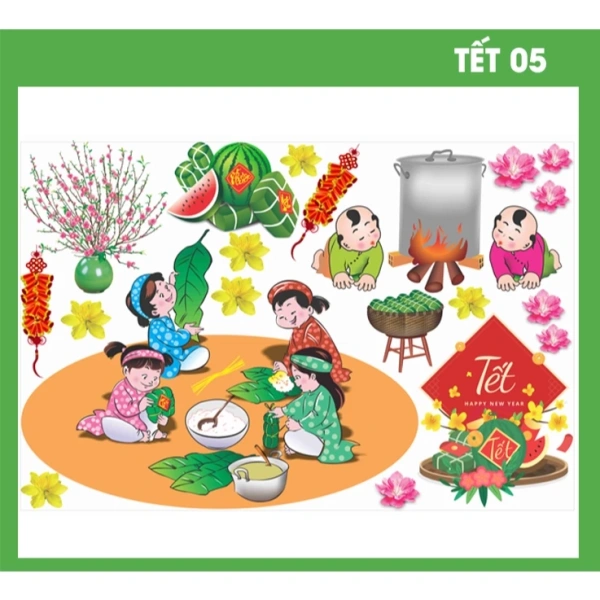 Tranh trang trí tết trong lớp mầm non: Khi màu sáng quá khiến trẻ mệt mỏi hơn dự kiến - Ảnh 3