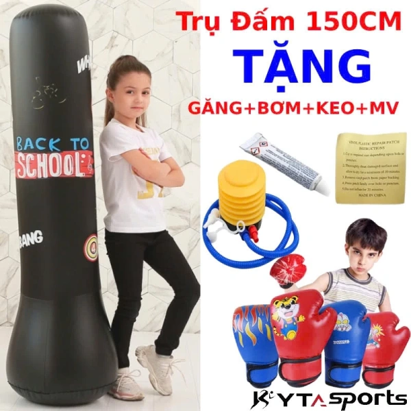 Trọng lượng nước trong trụ đấm bốc bơm hơi tự đứng bất ngờ làm mất ổn định buổi luyện tập - Ảnh 1 Trọng lượng nước trong trụ đấm bốc bơm hơi tự đứng bất ngờ làm mất ổn định buổi luyện tập - Ảnh 1