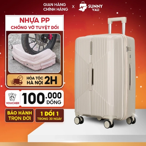 Vali nhựa chịu lực 20‑28 cm, bảo hành 10 năm, vẫn không vỡ sau hàng trăm chuyến đi - Ảnh 1