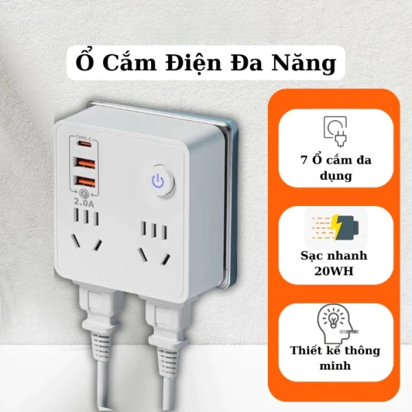 Sản phẩm còn đi kèm dây sạc 4‑trong‑1, giúp giảm bớt số lượng cáp thừa. (Ảnh 5)