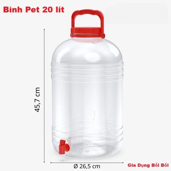 Dưới đây là một ví dụ thực tế về một sản phẩm đáp ứng các tiêu chí trên: Bình Pet tròn có vòi đựng nước uống Duy Tân 3 Size 10 lít, 15 Lít, 20 Lít (Có Vòi và quai xách). (Ảnh 3)