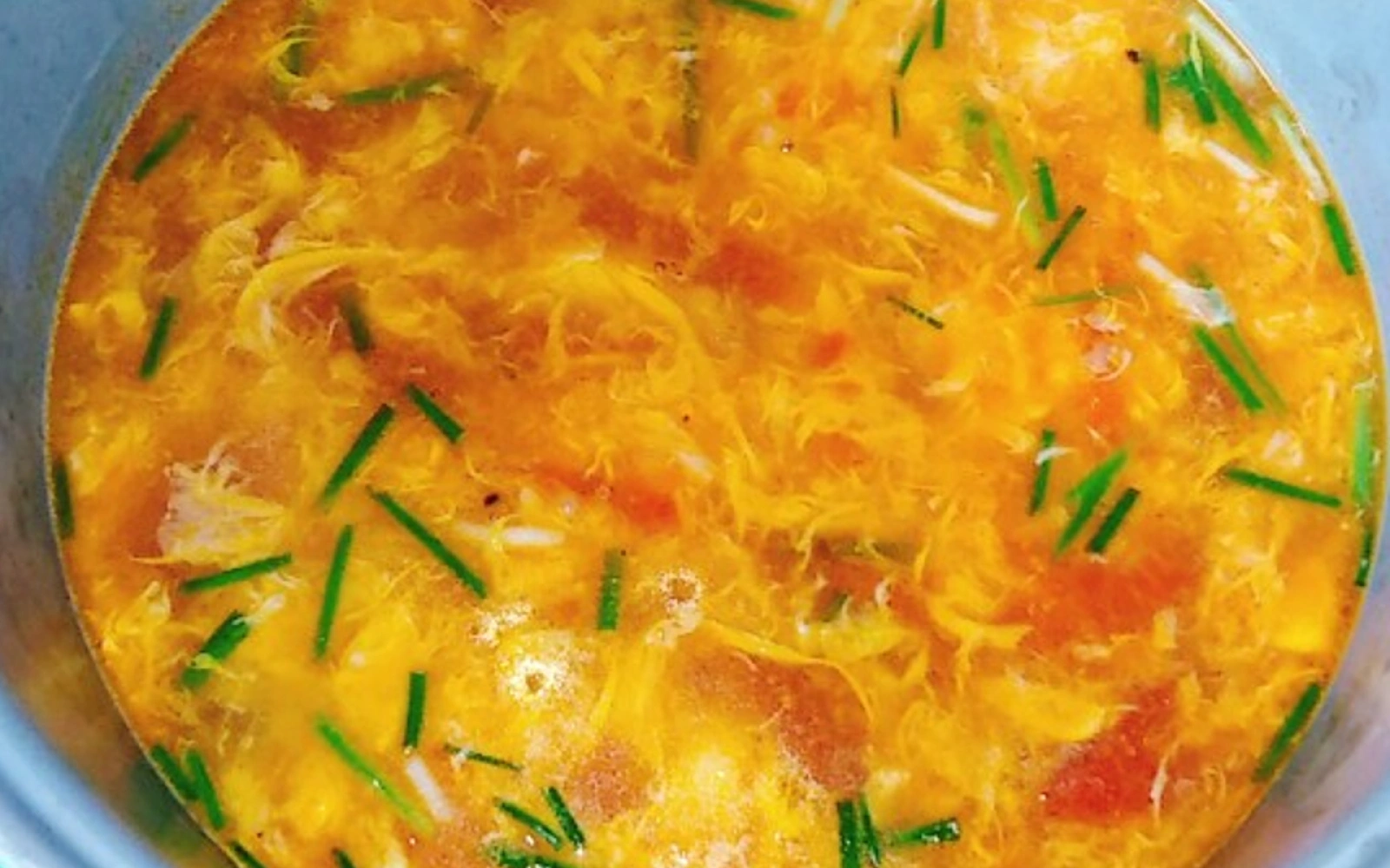 Canh mây - canh cà chua trứng