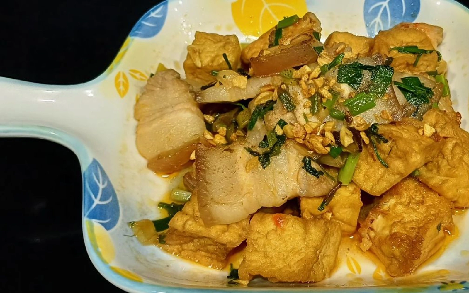 Thịt rang đậu hũ