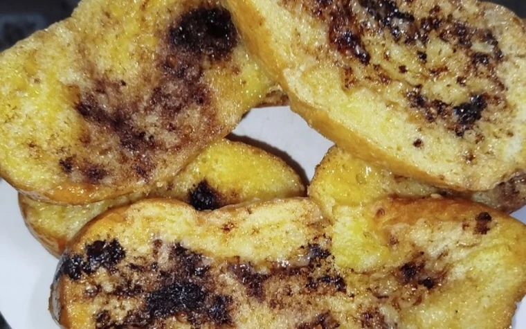 Bánh mì bơ sữa nướng trong nồi chiên không dầu
