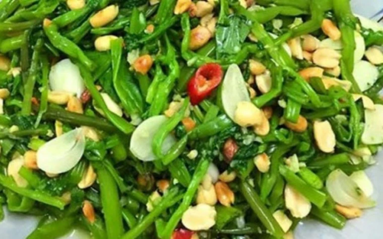 Cách làm Nộm rau muống – Món gỏi rau muống đơn giản, thanh mát