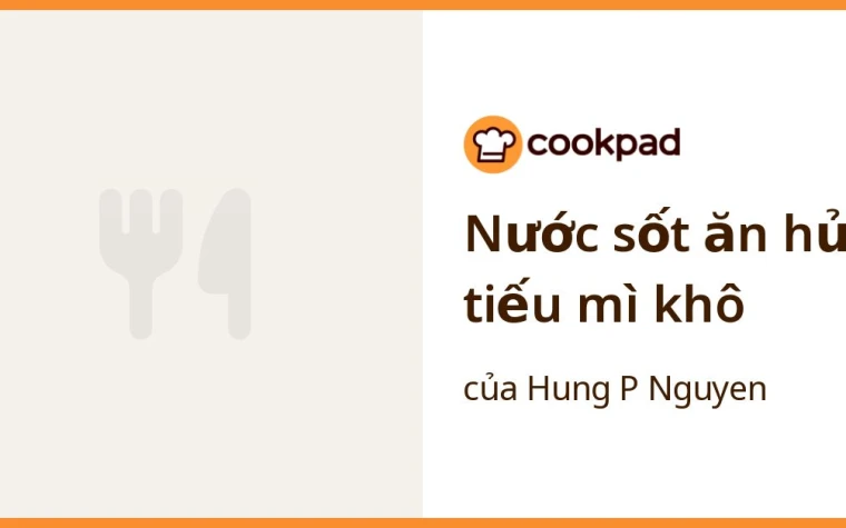 Nước sốt ăn hủ tiếu mì khô