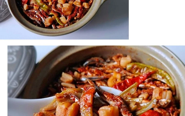 CÁ cơm than kho dưa môn