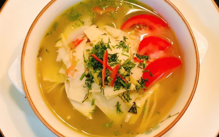 Canh măng chua cay thì là