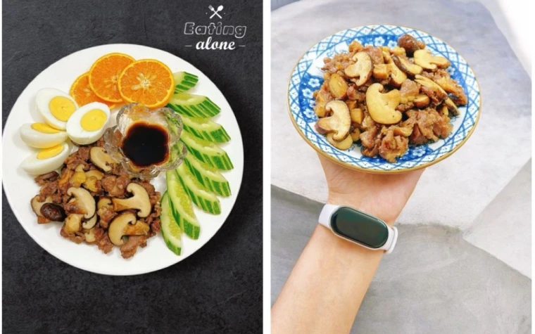 Dẻ sườn bò xào nấm đông cô tươi - thực đơn healthy sau tập